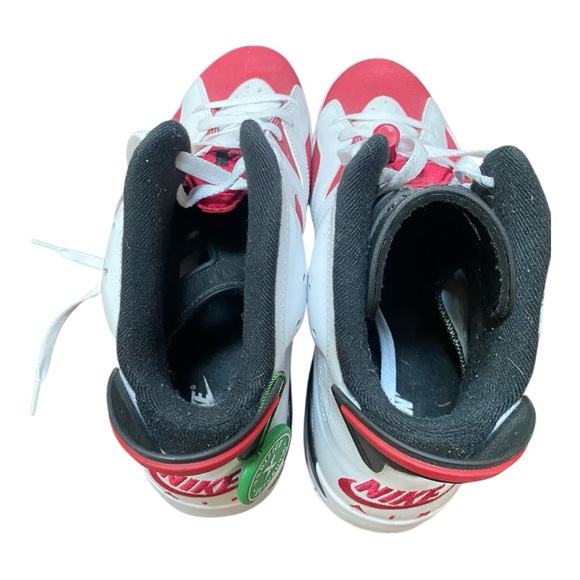 Air Jordan 6 Retro Carmine' White and Red Sneakers Size 13 - Picture 3 of 6